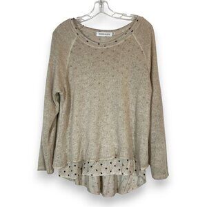 Light Sweater Tunic Top Layered Star Oversized Mohair XS